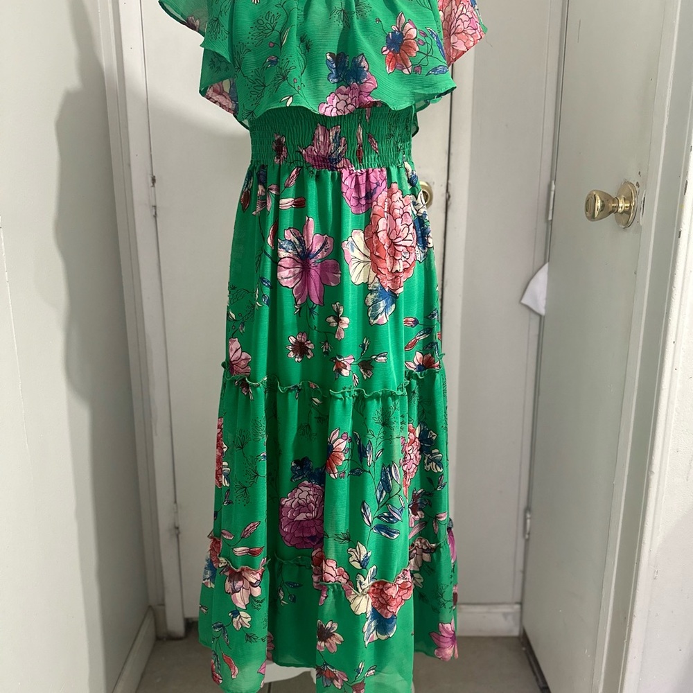 Rabbit Rabbit Rabbit Green Floral Maxi Dress - Picture 2 of 4